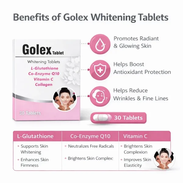 Chewy-C Vitamin C Plus Golex L-Glutathione Tablets Combo