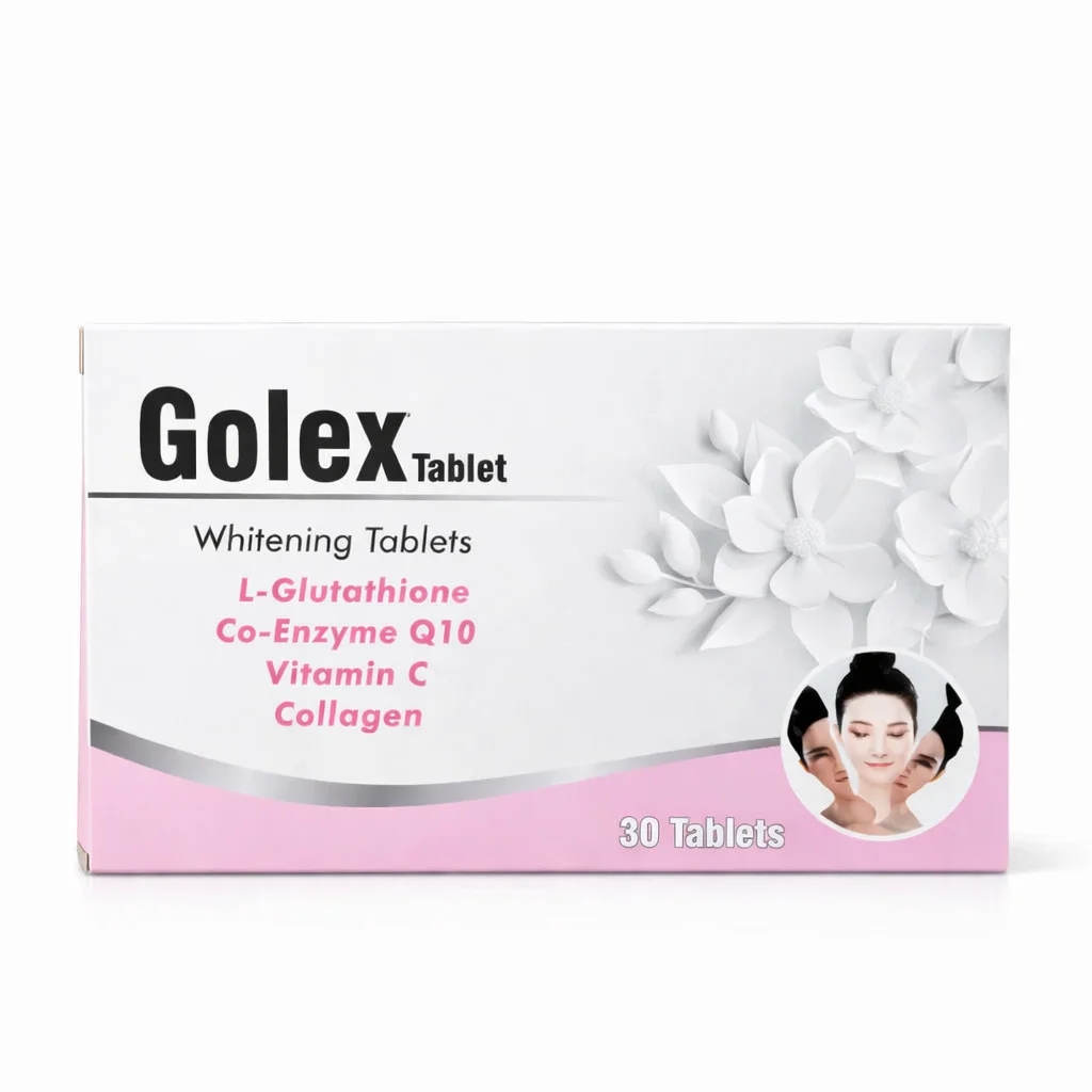 Golex L-Glutathione Whitening Tablets with Co-Enzyme Q10 Vitamin C Collagen - 30 Tablets Pakistan