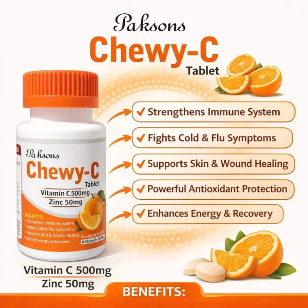 Chewy-C Vitamin C Plus Golex L-Glutathione Tablets Combo