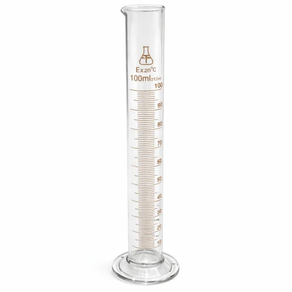 Graduated Measuring Cylinder Glass | Lab Glassware for Accurate Liquid Measurement, Chemistry & Laboratory Use
