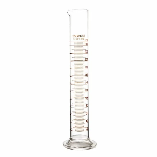 Graduated Measuring Cylinder Glass | Lab Glassware for Accurate Liquid Measurement, Chemistry & Laboratory Use