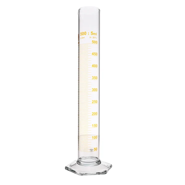Graduated Measuring Cylinder Glass | Lab Glassware for Accurate Liquid Measurement, Chemistry & Laboratory Use