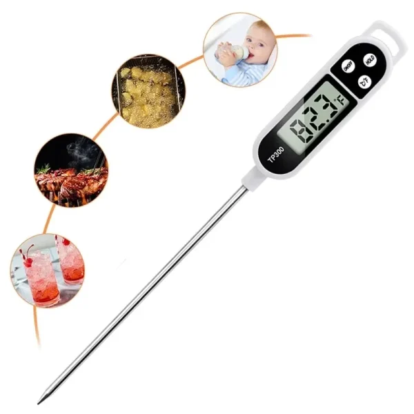 Digital Food Thermometer TP300 – Instant Read Kitchen Probe for Meat, Milk & Cooking