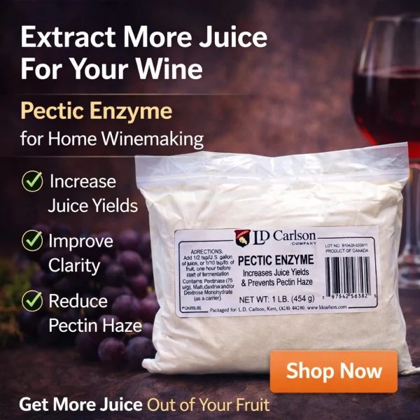 LD Carlson Pectic Enzyme for Winemaking & Brewing – Improves Juice Extraction & Clarity