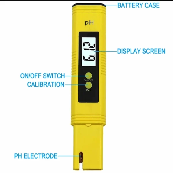 Digital pH Meter 0–14 Range with High Precision 0.01 – Portable Water Quality Tester