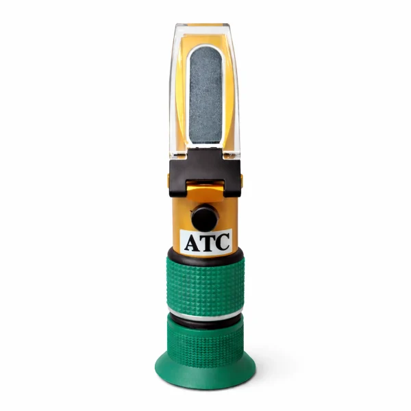 Premium ATC Brass Brix Refractometer – Handheld Sugar Tester for Juice , Wine & Beer