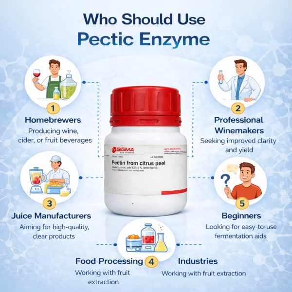 Pectic Enzyme for Wine Making – Premium Fruit Enzyme for Clear Wine, Juice & Cider Fermentation