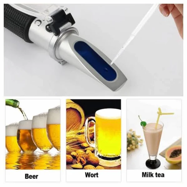 Portable Brix Refractometer with ATC 0–32% – Dual Scale Sugar Meter for Juice & Food Testing