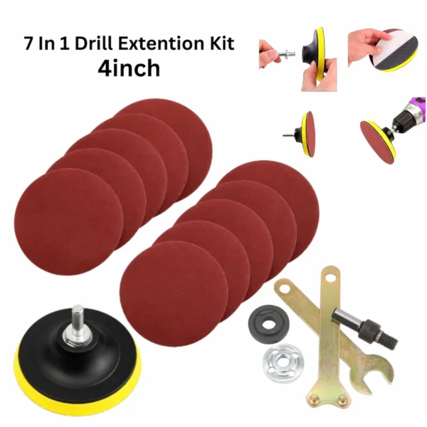 4 Inch Sanding Disc Kit with Backing Pad