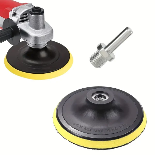 4 Inch Sanding Disc Kit with Backing Pad Drill Adapter & 10Pcs 120 Grit Sandpaper Discs
