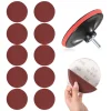 4 Inch Sanding Disc Kit with Backing Pad Drill Adapter & 10Pcs 120 Grit Sandpaper Discs