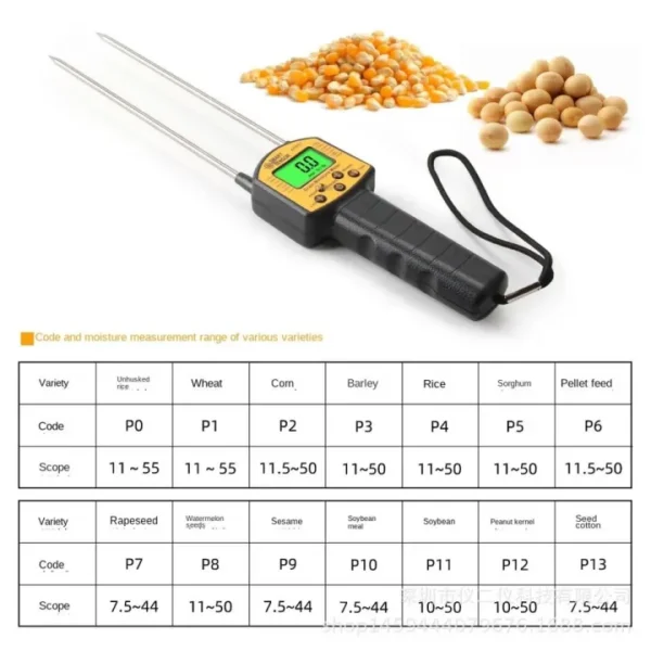 Digital Grain Moisture Meter AR 991 | Smart Sensor Humidity Tester with LED Display
