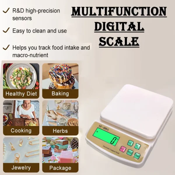 Digital Kitchen Scale SF-400A 1g-10 Kg