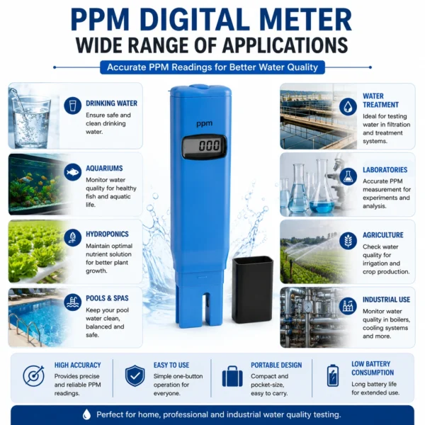 TDS-98301 Professional Digital Tds Meter | High Accuracy Water Tds Tester with ATC