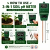 3-in-1 Soil pH Meter | Moisture & Light Tester for Plants