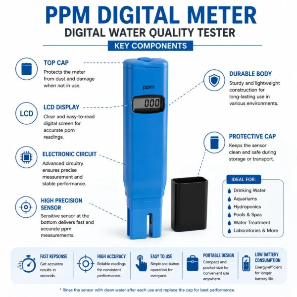TDS-98301 Professional Digital Tds Meter | High Accuracy Water Tds Tester with ATC
