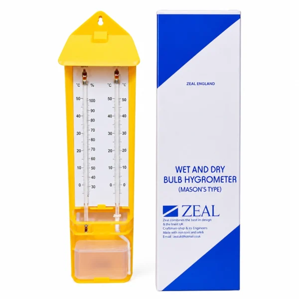 Original Zeal England Wet & Dry Hygrometer | Humidity Meter