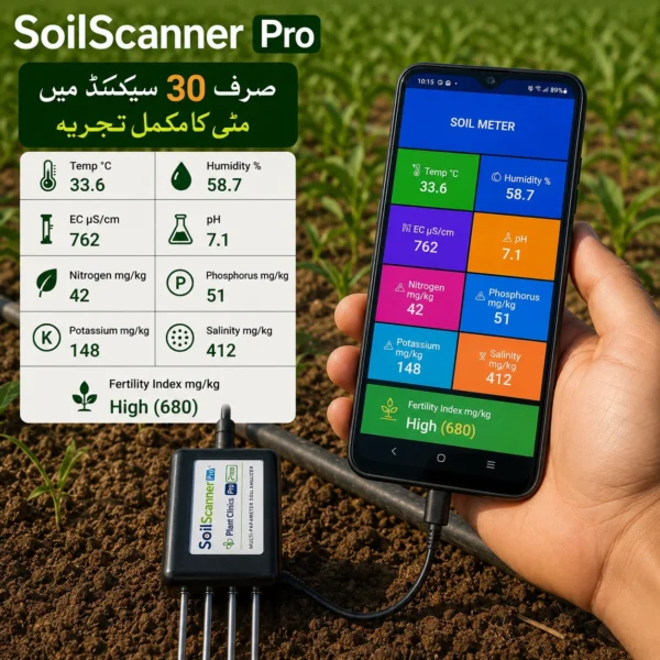 SoilScanner Pro 8-in-1 Smart Soil Analyzer & Soil Tester | Android Compatible