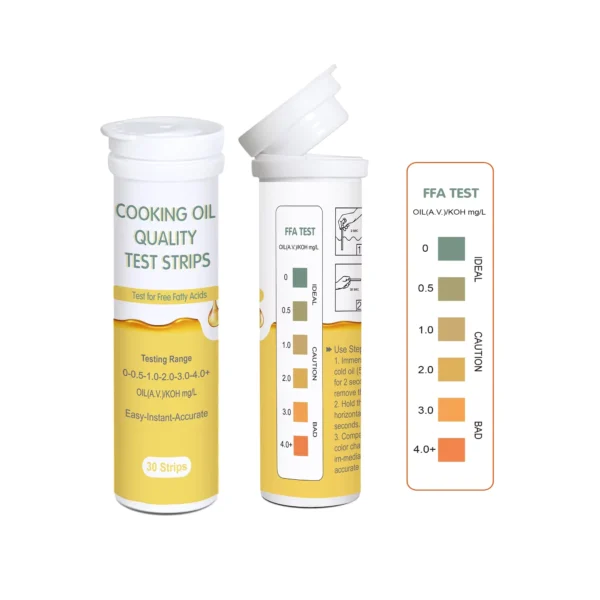 Cooking Oil Quality Test Strips 30 Pack – Free Fatty Acid (FFA) Test Strips for Frying Oil