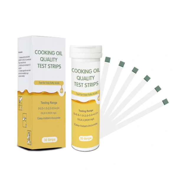 Cooking Oil Quality Test Strips 30 Pack – Free Fatty Acid (FFA) Test Strips for Frying Oil