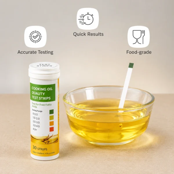 Cooking Oil Quality Test Strips 30 Pack – Free Fatty Acid (FFA) Test Strips for Frying Oil