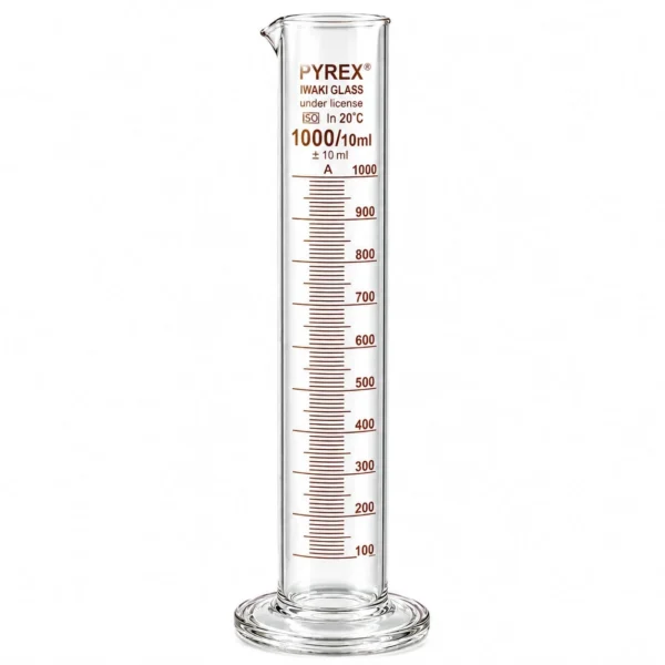 Pyrex IWAKI 1000mL Glass Measuring Cylinder